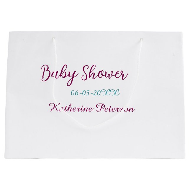 Blå gul namndatum för babyshower djur öra söt  (Framsidan)
