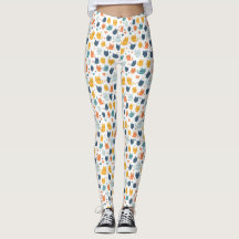 Blå Gul Orange Kawaii Whimsical Kattmönster