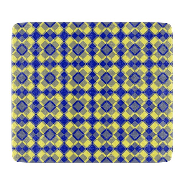 Blå Gul Rutig Argyle Mönster (Framsidan)