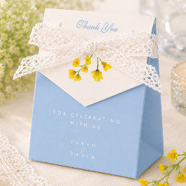 Blå & Gul smörblomma Bröllop Presentaskar