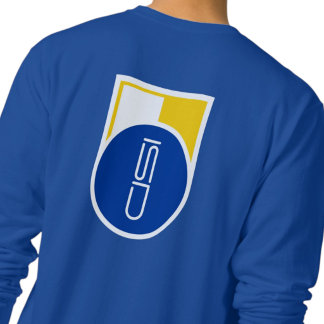 Blå-Gul Vit ISD Grafisk Logo Crewneck Lång Ärmad Tröja