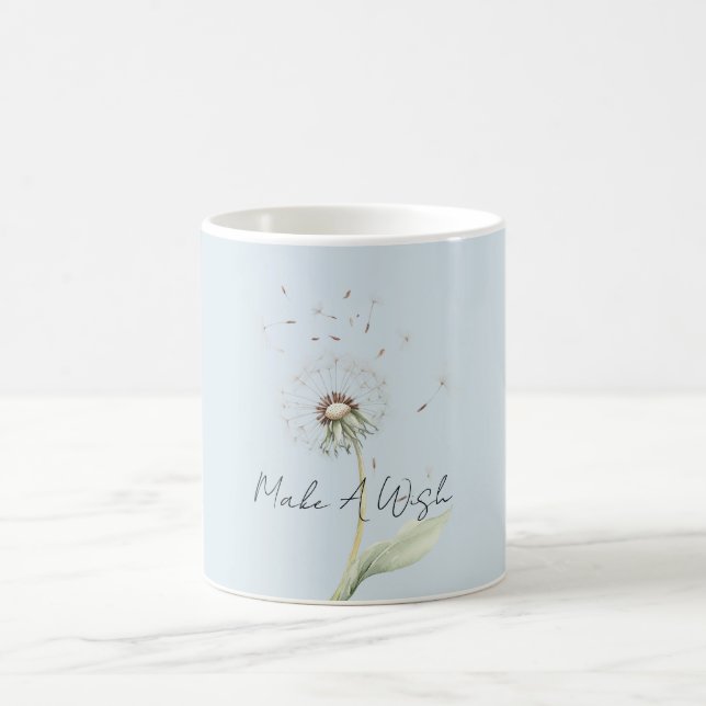 Blå Gul Vit Maskros Blomma Önska Kaffemugg (Center)
