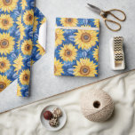 Blå Gula Blommor Födelsedag Presentpapper<br><div class="desc">Blå Gula Blommor Födelsedag eller någon annan tillställning</div>