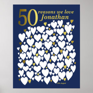 Blå Guld 50-årsdag 50 skäl att vi älskar dig Poster