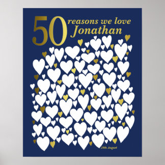 Blå Guld 50-årsdag 50 skäl att vi älskar dig Poster