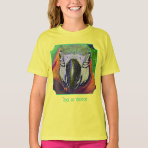 Blå Guld Ara Ansikte Papegoja Konst Personlig T Shirt