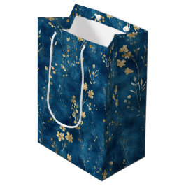 Blå Guld Blommor Bröllopsdusch