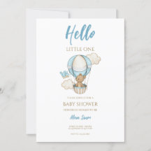 Blå Guld Cute Pojke Shower