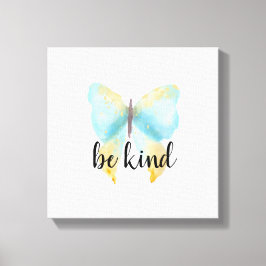 Blå Guld-fjärilsindikerande citat var vänliga Canvastryck