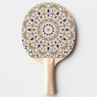 Blå Guld Geometrisk Blommig Pingisracket