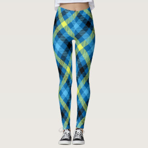 Blå/Guld-inlagd kvinnlig baljväxt Leggings