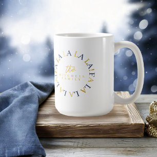 Blå Guld-julklapp La ID1009 Kaffemugg