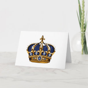 Blå Guld Kronkort Notkarta Kort