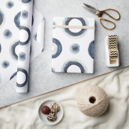 Blå guld marmorerad vattenfärg mönster presentpapper