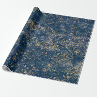 Blå & Guld Sprut Glam Modern