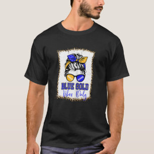 Blå Guld Vibes Endast fotbollsshirt Women Leopard T Shirt