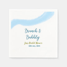 Blå guldfärgad vattenbubbla och brunch möhippa sh