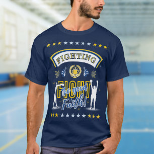 Blå, Gult Bekämpning av Bran Faith Fight of Faith T Shirt