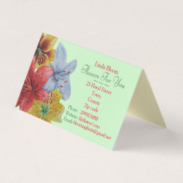 Blå gult (blått) visitkort