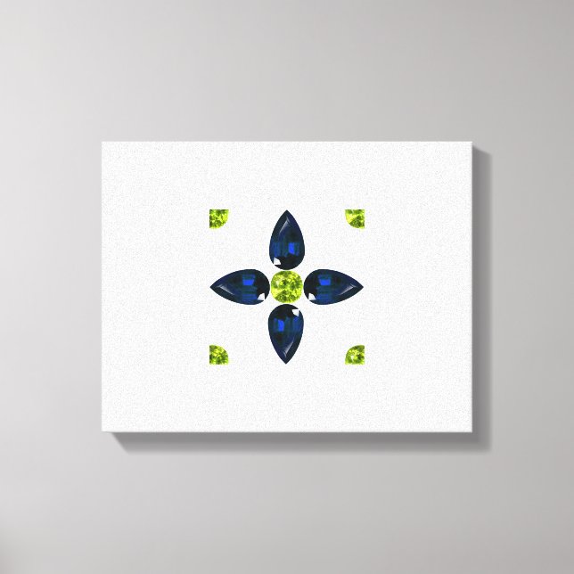 Blå Gult Canvastryck (Framsida)