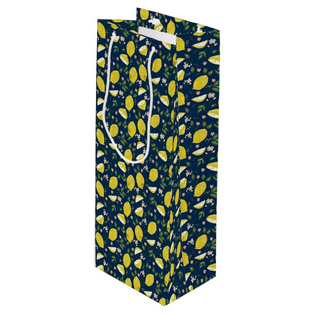 Blå gult citronfrukt, ljus sommar (Framsidan Vinklad)