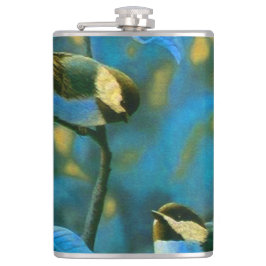 Blå gult småfåglar fickplunta