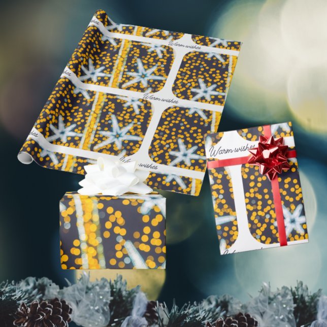 Blå gult som skuggar julstjärnor presentpapper (Skapare uppladdad)