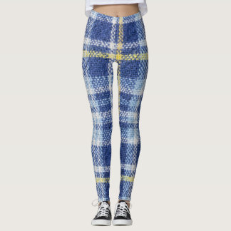 Blå Gult Tartan: Fashionable Play Leggings