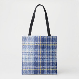 Blå Gult Tartan: Fashionable Play Tygkasse
