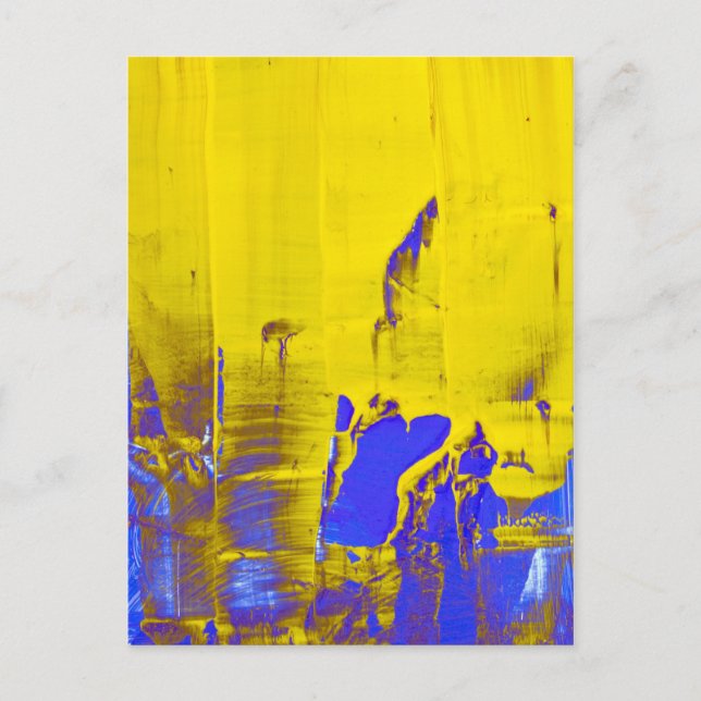 Blå gult vykort (Framsida)