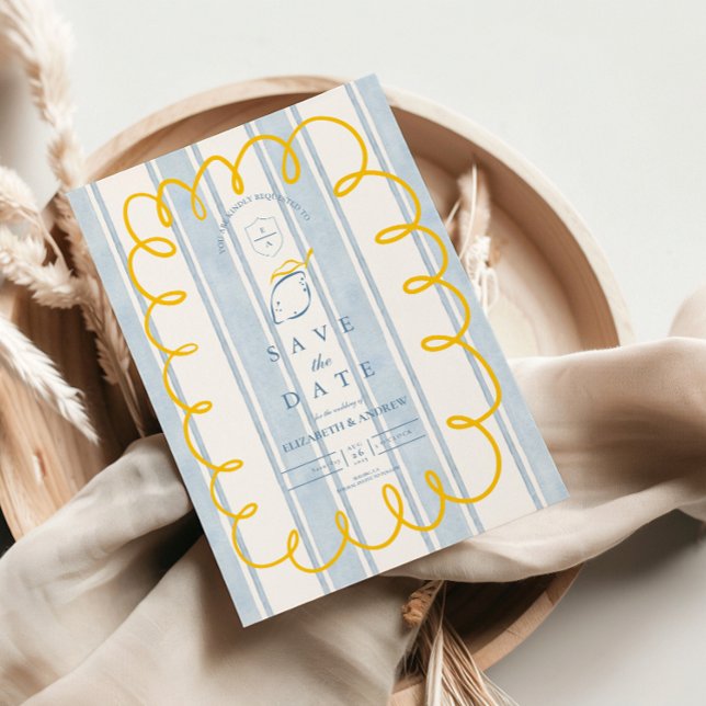 Blå Gulten Medelhavet, Lemon Bröllop Spara Datumet (Skapare uppladdad)