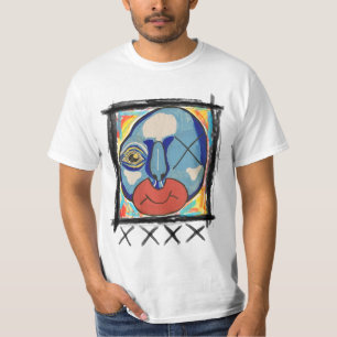 Blå Guy-blandad media T Shirt