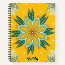 Blå gyllene mandala blommig design