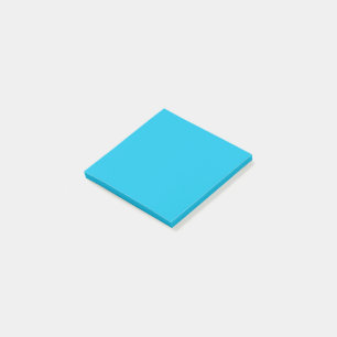 Blå hallon (fast färg) post-it block