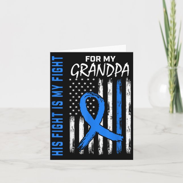 Blå Hans Kamp Är Min Kamp Diabetes Medvetenhet T-S Kort (Framsida)