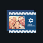 Blå Hanukkah-stjärnor av David Mönster Photo Moder Helg Vykort<br><div class="desc">Designad av tjock*fa*tin. Enkel att anpassa med egen text,  bild eller bild. Kontakta tjock*fa*tin direkt om du vill ha anpassningsbar. Avgifter för anpassningsbar gäller. www.zazzle.com/fat_fa_tin www.zazzle.com/color_therapy www.zazzle.com/fatfatin_blue_knot www.zazzle.com/fatfatin_red_knot www.zazzle.com/fatfatin_mini_me www.zazzle.com/fatfatin_box www.zazzle.com/fatfatin_design www.zazzle.com/fatfatin_ink.</div>