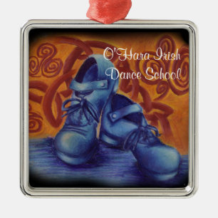 Blå hårda skor ornament
