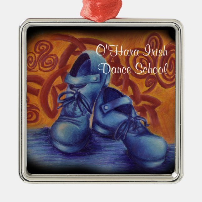 Blå hårda skor ornament (Framsidan)