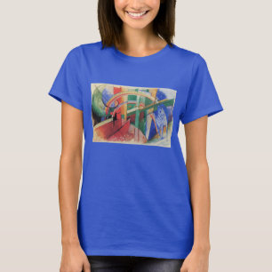 Blå häst med regnbåge av Franz Marc T Shirt