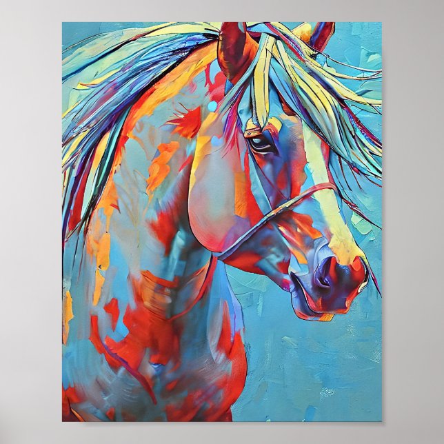 Blå häst poster (Framsidan)