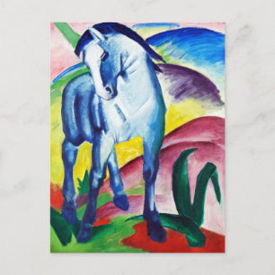 Blå hästmålning av Franz Marc Vykort