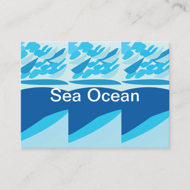 Blå hav ocean visitkort (Framsida)
