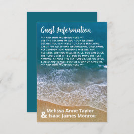 Blå Hav Strandbröllopsdetalj Tilläggskort