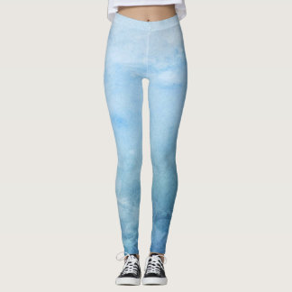blå havets enkla söta gnistra modern leggings