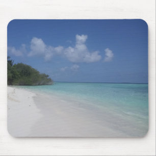Blå havets Himlar vita moln Sand Maldives mall Musmatta