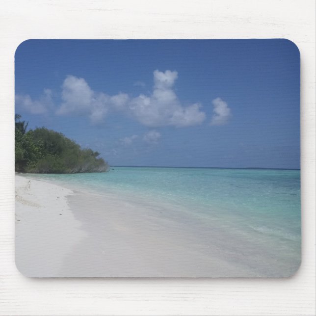 Blå havets Himlar vita moln Sand Maldives mall Musmatta (Framsidan)