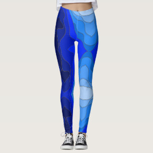 Blå havsbotten - baljväxter leggings