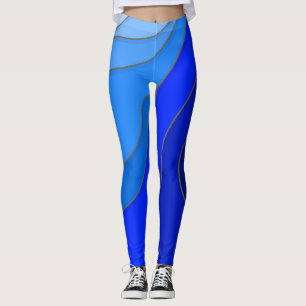 Blå havsbotten - baljväxter leggings