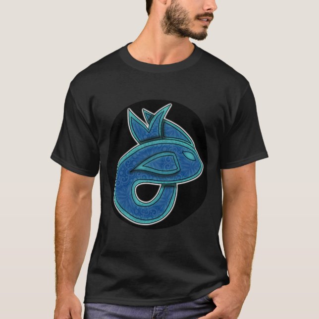 Blå havsfisk t shirt (Framsida)