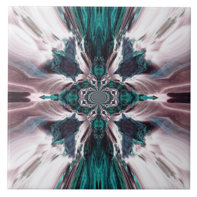 Blå havsrukplattan kakelplatta (Framsidan)